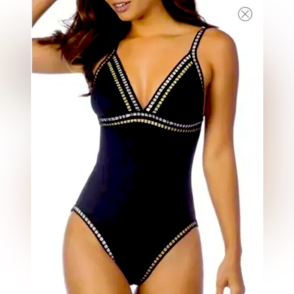 La Blanca Threading Along One-Piece Swimsuit